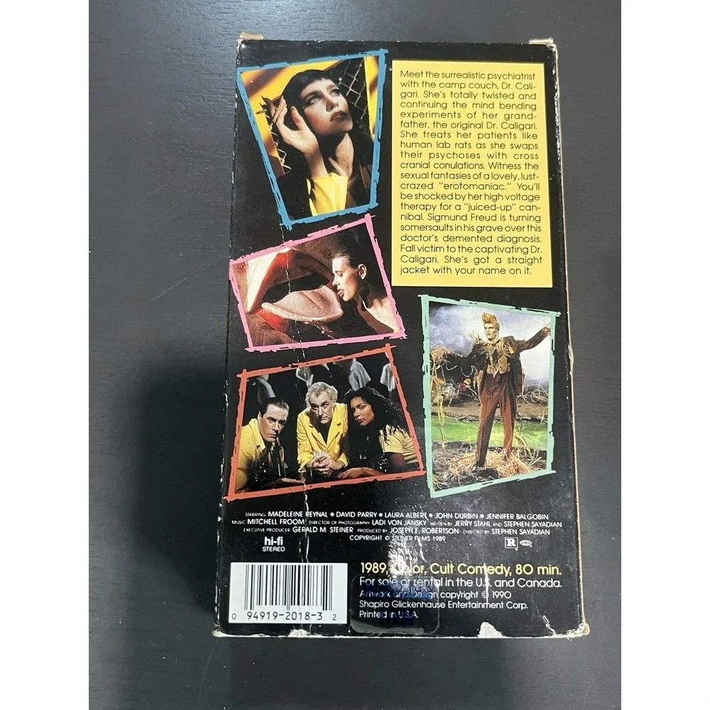 Dr Caligari VHS Shapiro Glickenhaus Video Surreal Cult Camp Horror Comedy
